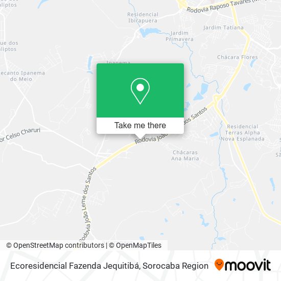 Mapa Ecoresidencial Fazenda Jequitibá