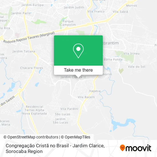 Congregação Cristã no Brasil - Jardim Clarice map
