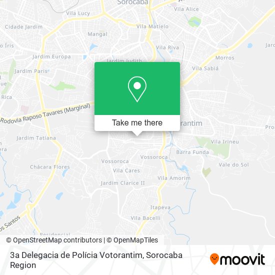 Mapa 3a Delegacia de Polícia Votorantim