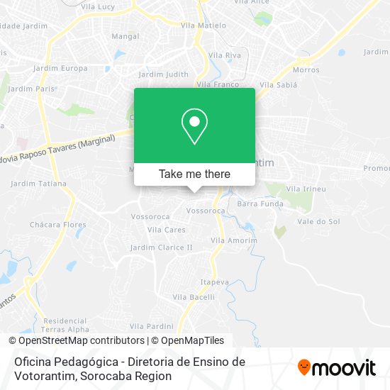 Oficina Pedagógica - Diretoria de Ensino de Votorantim map