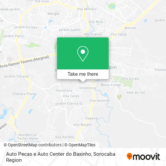 Auto Pecas e Auto Center do Baxinho map