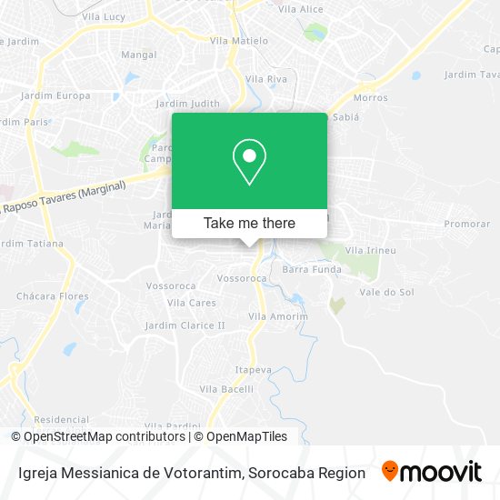 Mapa Igreja Messianica de Votorantim