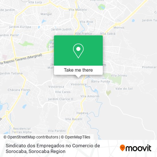 Sindicato dos Empregados no Comercio de Sorocaba map