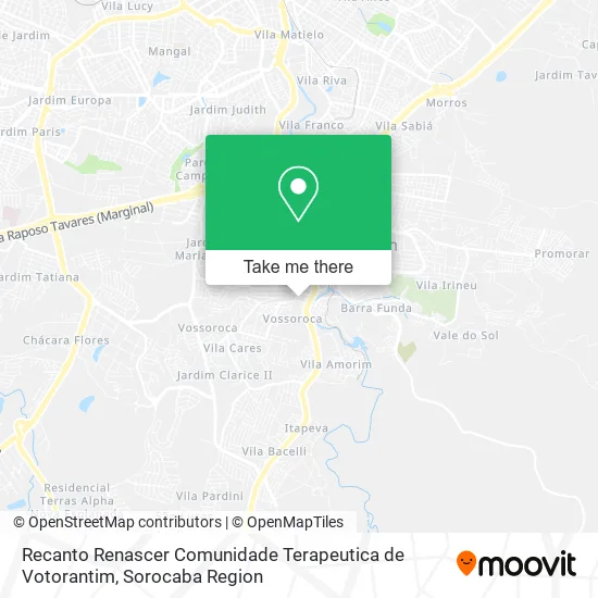 Recanto Renascer Comunidade Terapeutica de Votorantim map