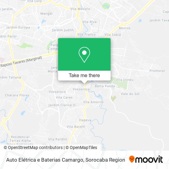 Auto Elétrica e Baterias Camargo map