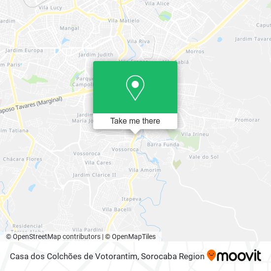 Mapa Casa dos Colchões de Votorantim