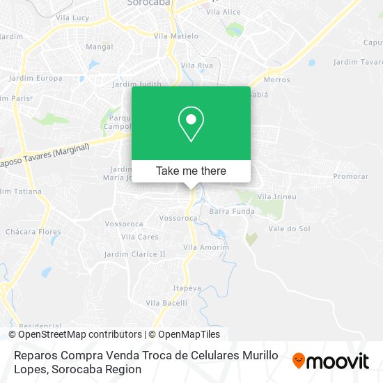 Mapa Reparos Compra Venda Troca de Celulares Murillo Lopes