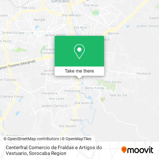 Centerfral Comercio de Fraldas e Artigos do Vestuario map