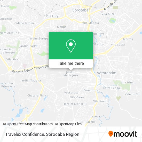 Mapa Travelex Confidence