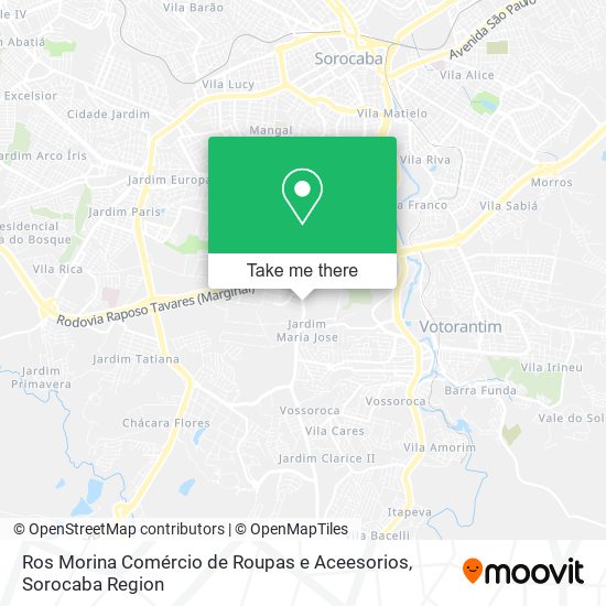 Mapa Ros Morina Comércio de Roupas e Aceesorios