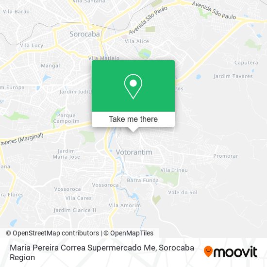 Mapa Maria Pereira Correa Supermercado Me