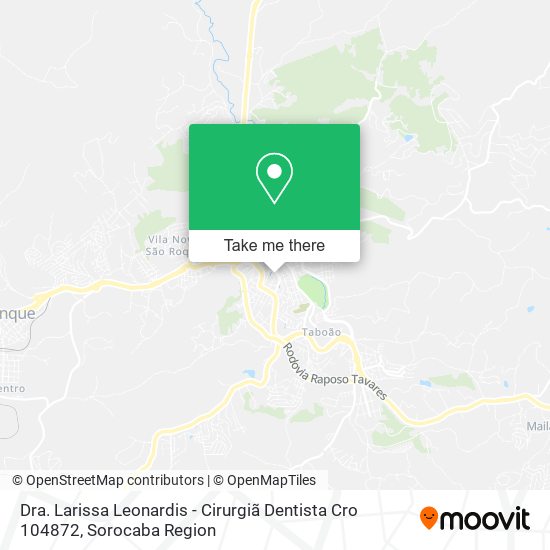 Mapa Dra. Larissa Leonardis - Cirurgiã Dentista Cro 104872