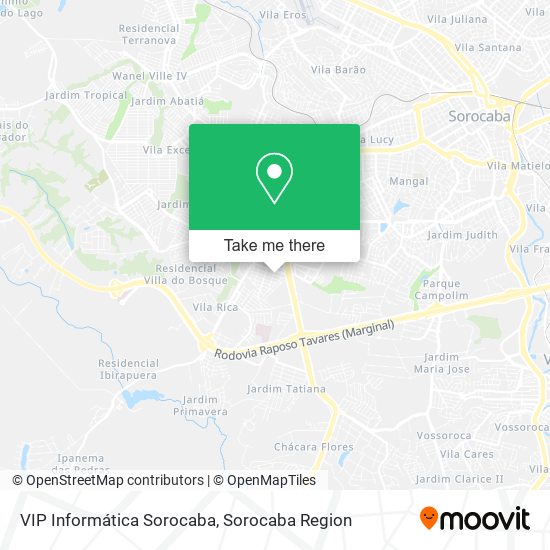 Mapa VIP Informática Sorocaba