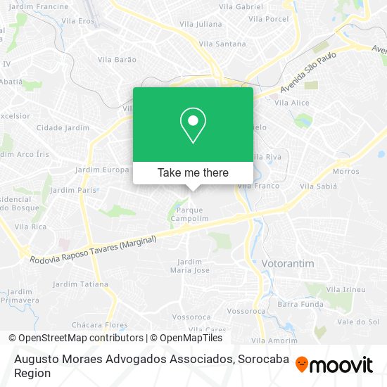 Mapa Augusto Moraes Advogados Associados