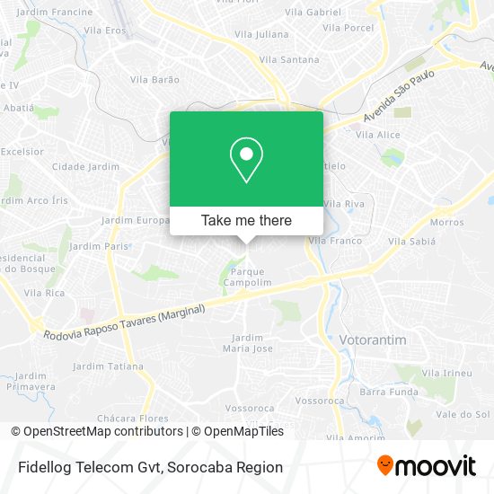 Mapa Fidellog Telecom Gvt