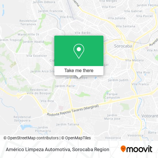 Américo Limpeza Automotiva map