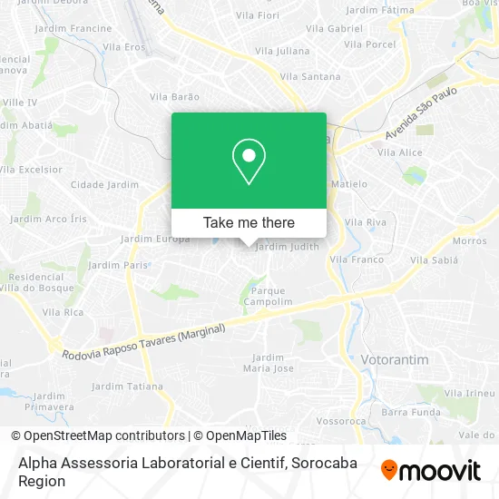 Alpha Assessoria Laboratorial e Cientif map