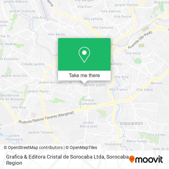 Grafica & Editora Cristal de Sorocaba Ltda map