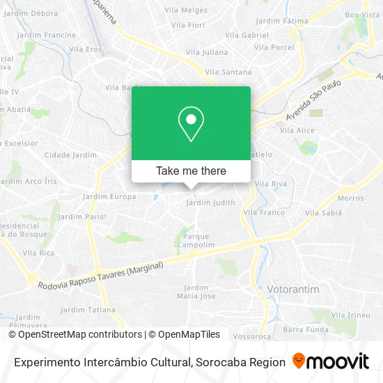 Experimento Intercâmbio Cultural map
