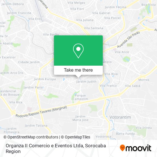 Organza II Comercio e Eventos Ltda map