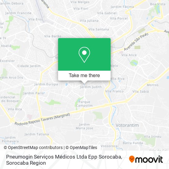 Mapa Pneumogin Serviços Médicos Ltda Epp Sorocaba