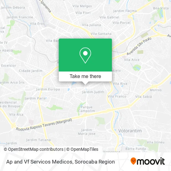 Ap and Vf Servicos Medicos map
