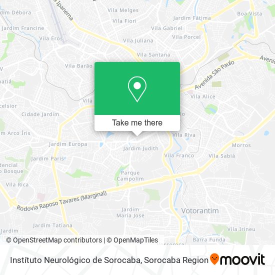 Instítuto Neurológico de Sorocaba map