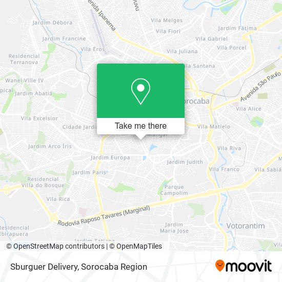 Sburguer Delivery map