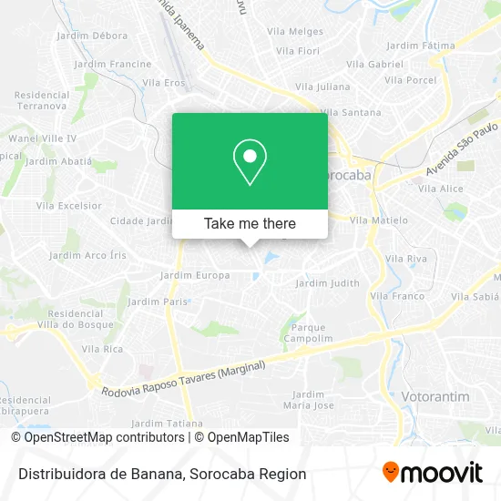 Distribuidora de Banana map