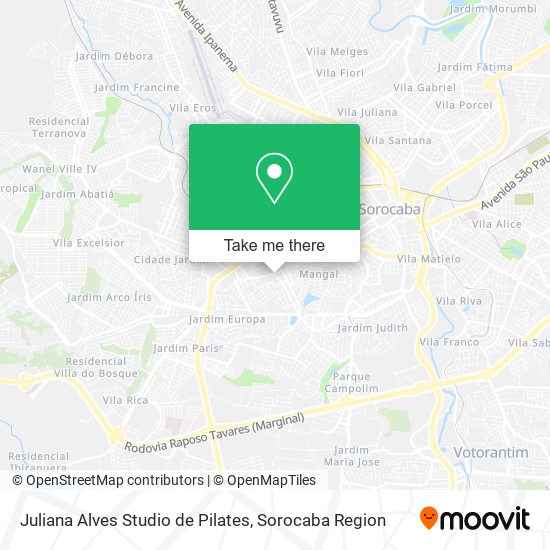 Juliana Alves Studio de Pilates map