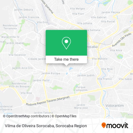 Vilma de Oliveira Sorocaba map