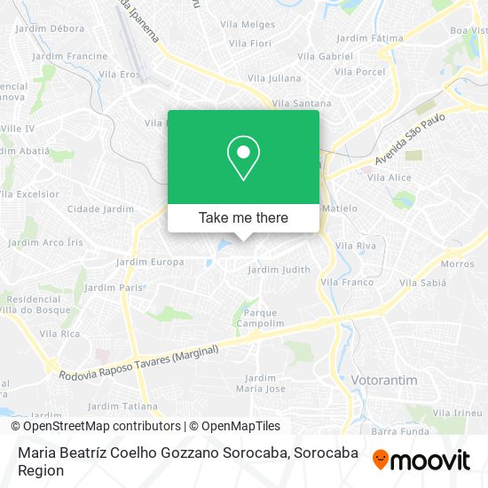 Mapa Maria Beatríz Coelho Gozzano Sorocaba