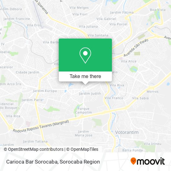 Carioca Bar Sorocaba map