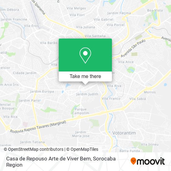 Mapa Casa de Repouso Arte de Viver Bem