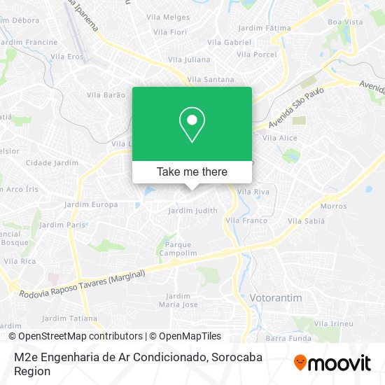 Mapa M2e Engenharia de Ar Condicionado