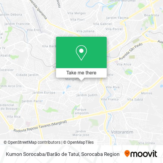 Kumon Sorocaba/Barão de Tatuí map