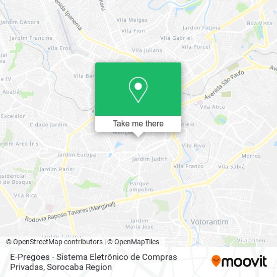 E-Pregoes - Sistema Eletrônico de Compras Privadas map