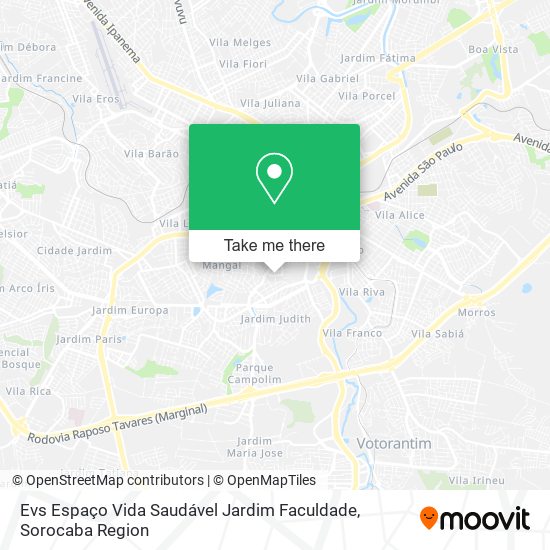 Evs Espaço Vida Saudável Jardim Faculdade map