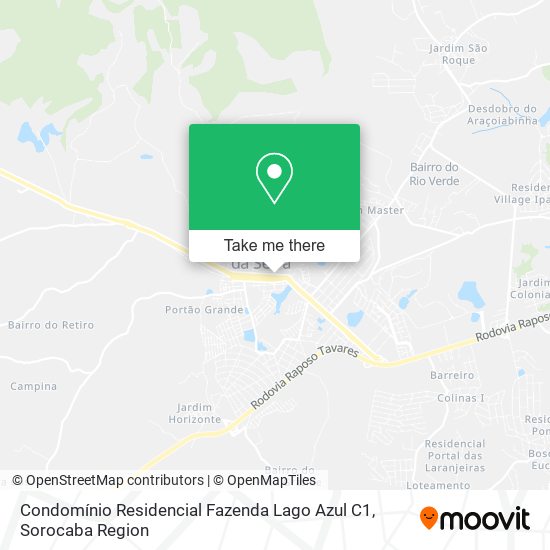 Condomínio Residencial Fazenda Lago Azul C1 map