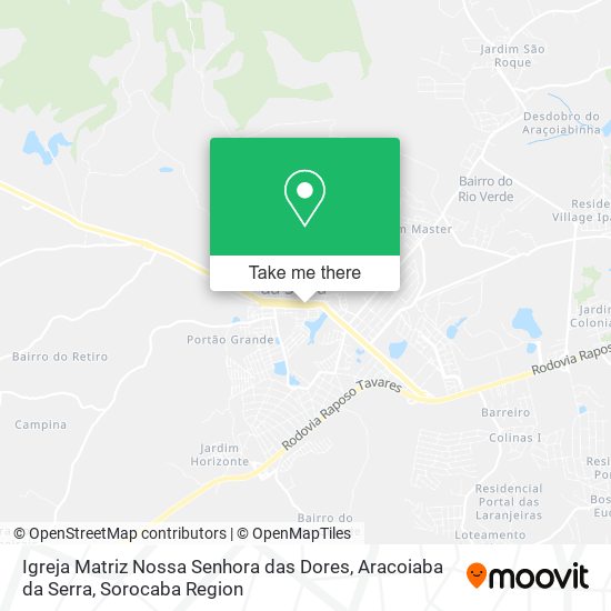 Igreja Matriz Nossa Senhora das Dores, Aracoiaba da Serra map