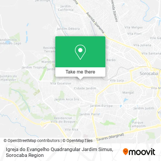 Igreja do Evangelho Quadrangular Jardim Simus map