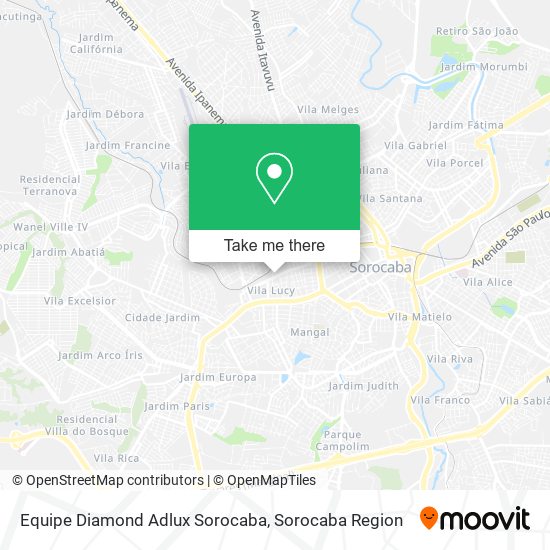 Equipe Diamond Adlux Sorocaba map