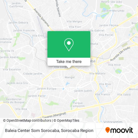 Baleia Center Som Sorocaba map