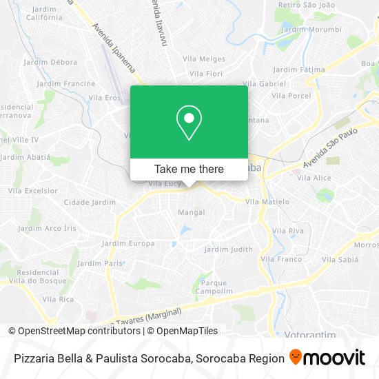 Pizzaria Bella & Paulista Sorocaba map