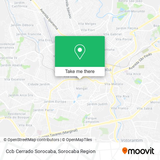 Ccb Cerrado Sorocaba map