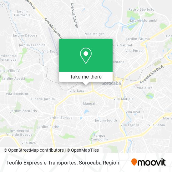 Teofilo Express e Transportes map