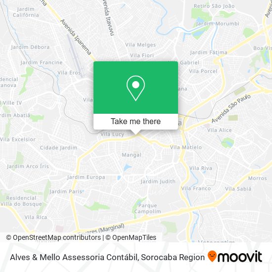 Mapa Alves & Mello Assessoria Contábil