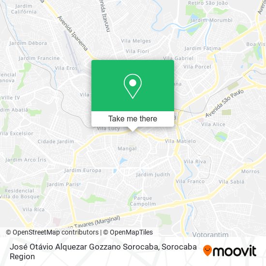 Mapa José Otávio Alquezar Gozzano Sorocaba