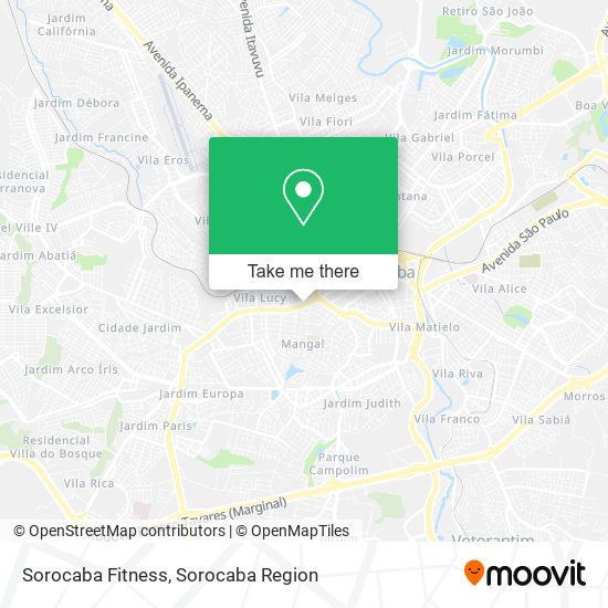 Mapa Sorocaba Fitness