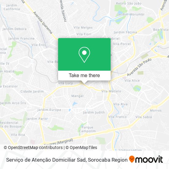 Serviço de Atenção Domiciliar Sad map